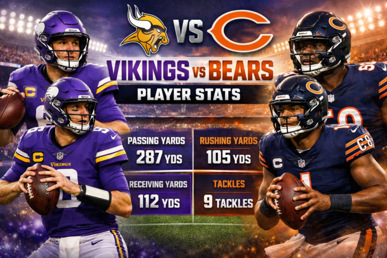 minnesota vikings vs chicago bears match player stats